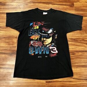 Vintage Dale Earnhardt Shirt Mens XL Black NASCAR Racing Competitors View 90s